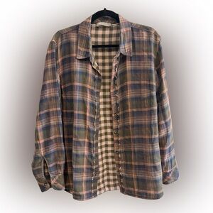 Lee Women's Plaid Button-Down Shirt